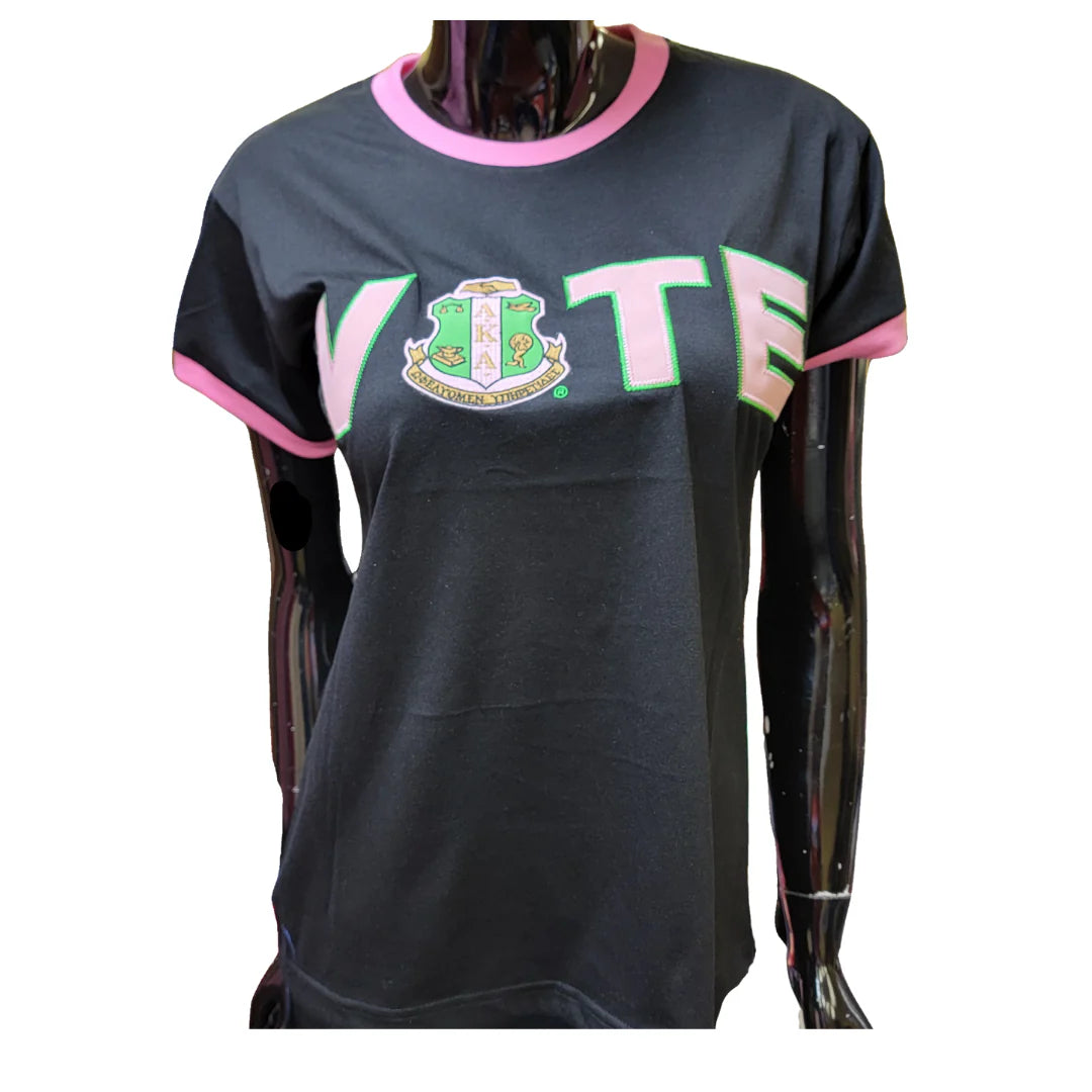 Alpha Kappa Alpha AKA Sorority Black Vote Shirt GreekStylez