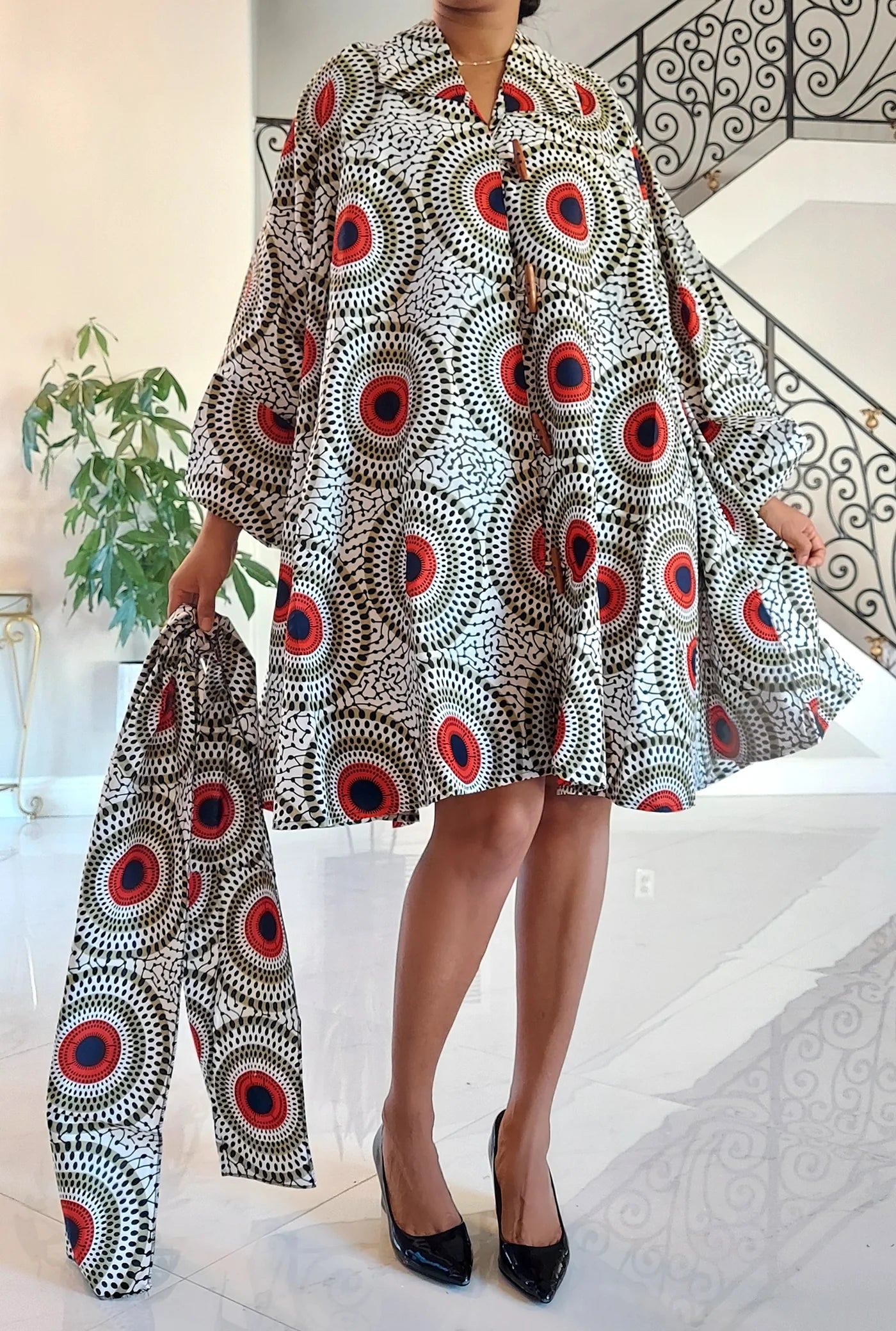 African print coat dresses best sale