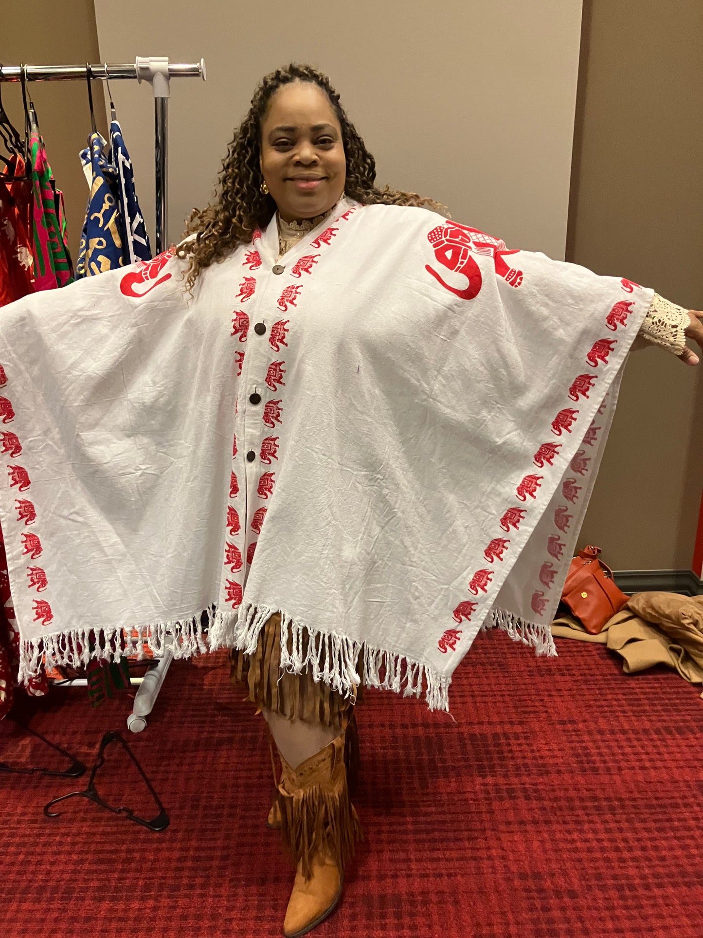 Delta Sigma Theta Inspired: Elephant Kimono Poncho