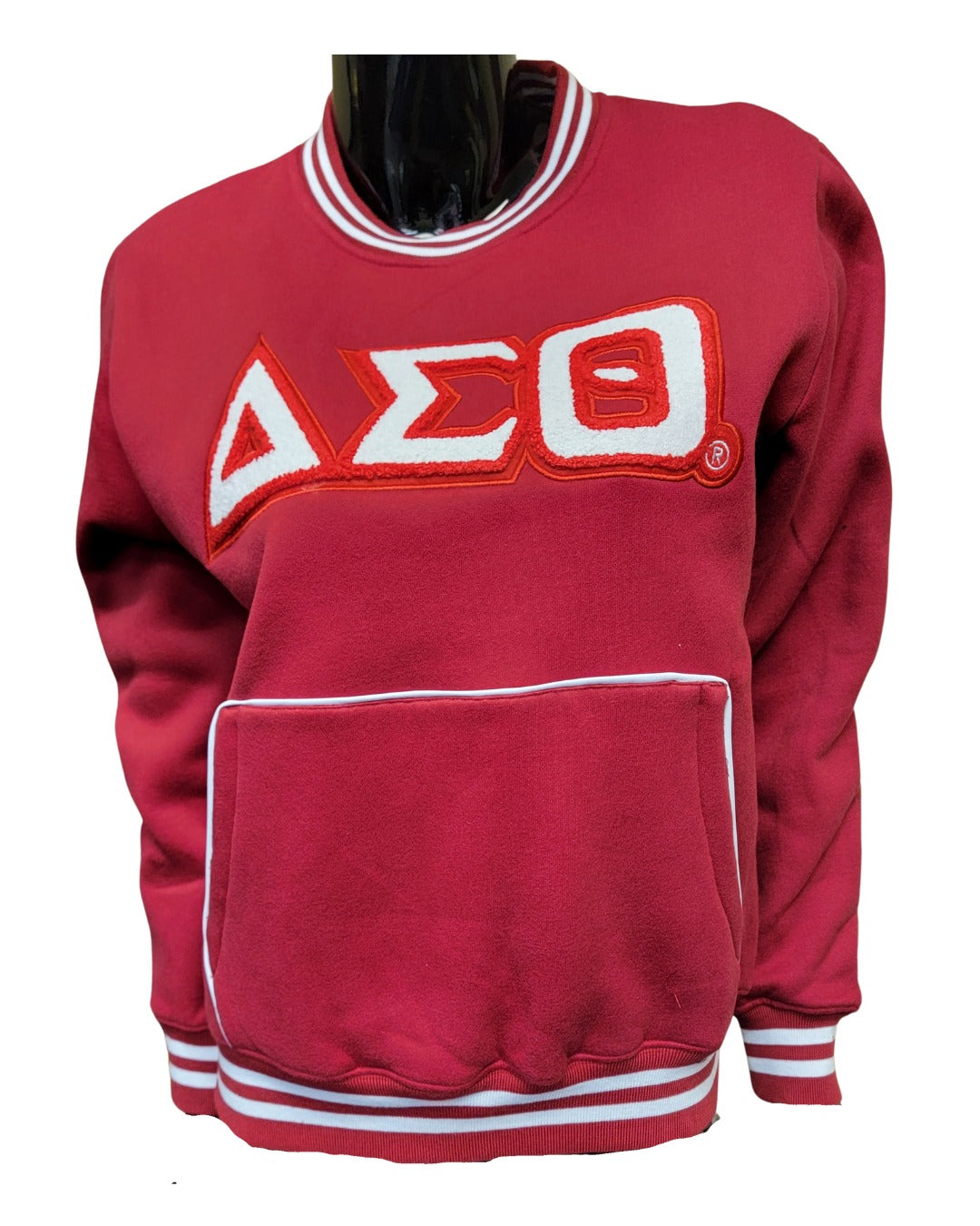 Delta Sigma Theta Red Chenille Greek Letter  Sweatshirt