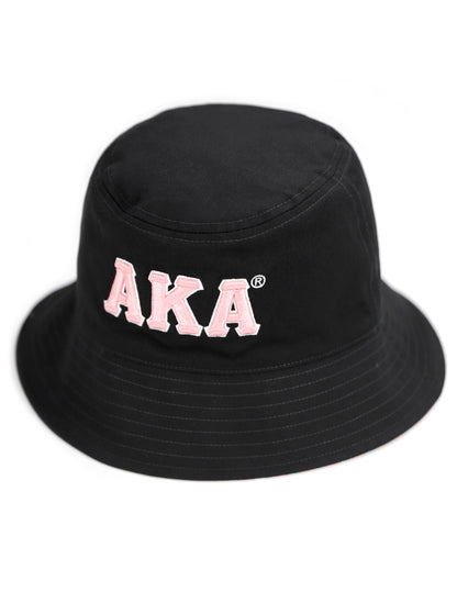 Alpha Kappa Alpha Pink & Black Reversible Bucket Hat