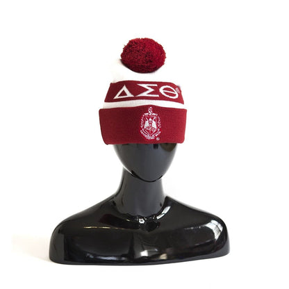 Delta Sigma Theta Red & White Beanie CapDelta Sigma Theta Red & White Beanie Cap